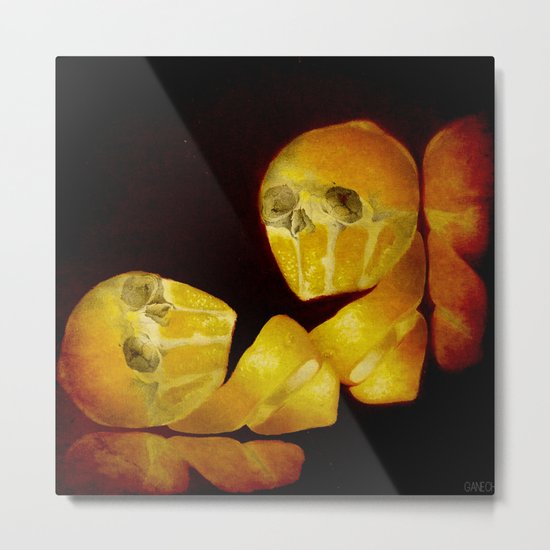 Lemon Bone Metal Print