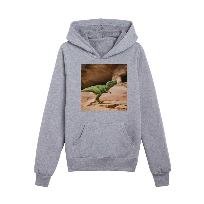 T-Rex at Home Kids Pullover Hoodie