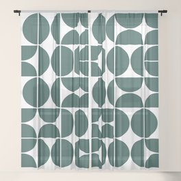 Mid Century Geometric Sheer Curtains Society6