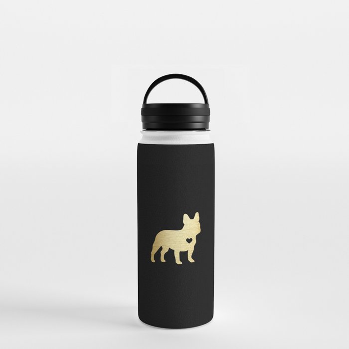 French Bulldog Gold Water Bottle