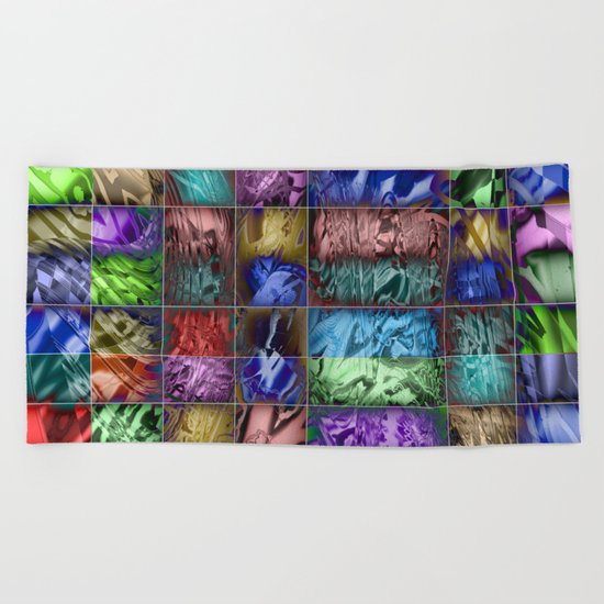 chaos ordered in boxes Beach Towel
