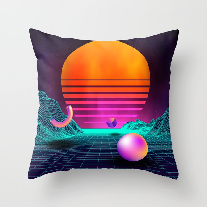 Neon sunrise #2 Throw Pillow