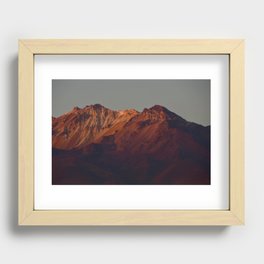 Red mountain sunset Recessed Framed Print