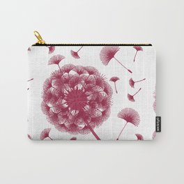 Abstract background of a dandelion design. The wind blows the seeds of a dandelion. Vintage illustration Carry-All Pouch