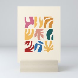 Funky Matisse Inspired Cut Out Shapes Mini Art Print