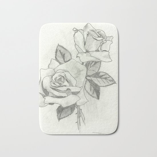 Two Roses Bath Mat