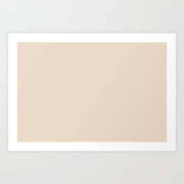 Neutral Beige Brown Solid Color Pairs PPG Oatmeal Cookie PPG1080-1 - All One Single Shade Hue Colour Art Print | Allcolor, Brown, Singlecolor, Graphicdesign, Neutral, Color, Pale, Colors, Light, Solids 