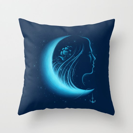 Moonlight Grace Throw Pillow