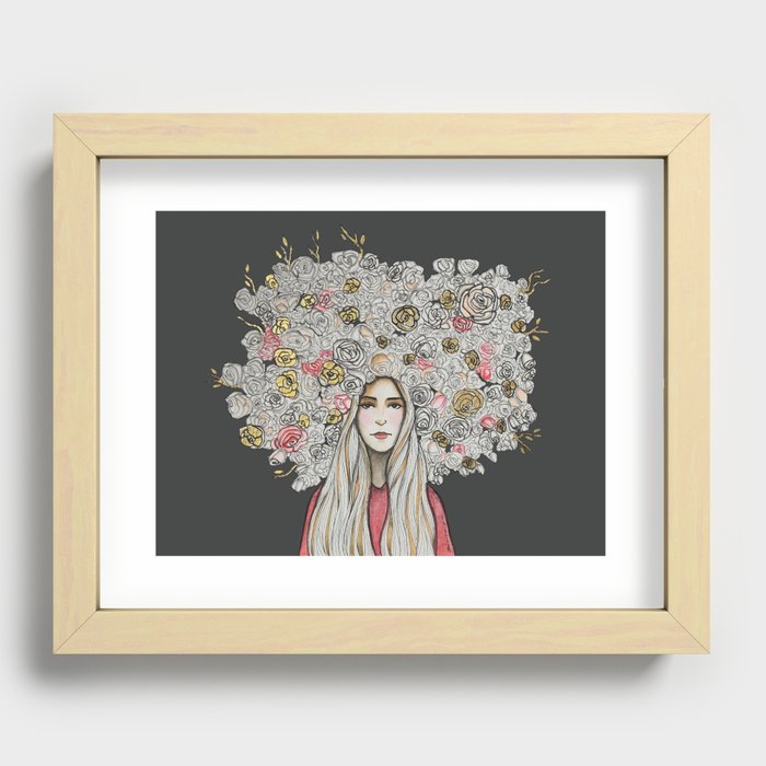 " Floret Gold " Recessed Framed Print