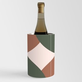 Terracotta Brown and Green Arches Wine Chiller