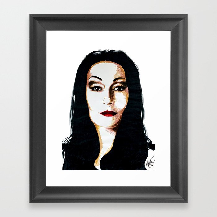 Morticia Addams Framed Art Print By Paulmarks Society6