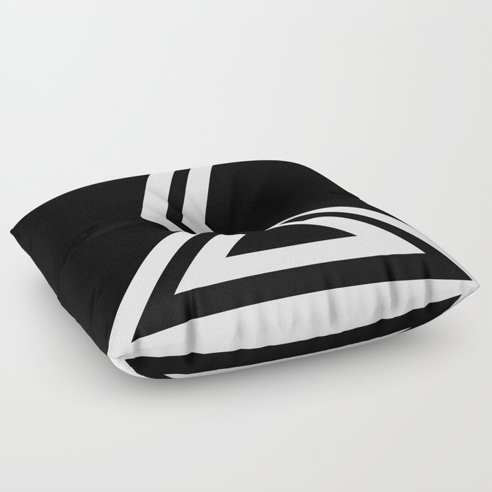 Black and white minimal modern  Floor Pillow