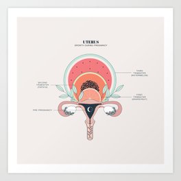 Uterus Handlebars Art Print