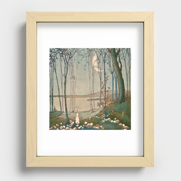 “Mushrooms in the Moonlight” by Doreen Baxter (1922) Recessed Framed Print