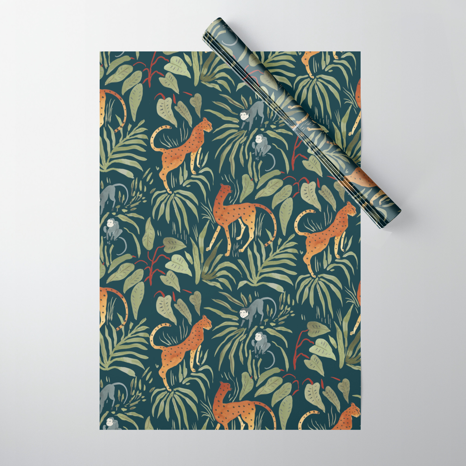 monkey wrapping paper