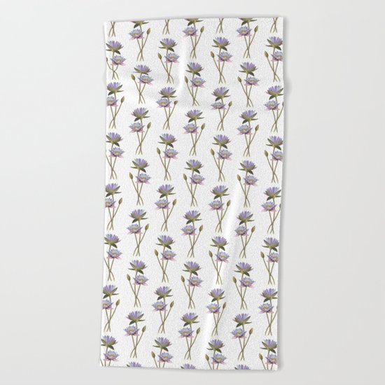 Lotus flowers Beach Towel