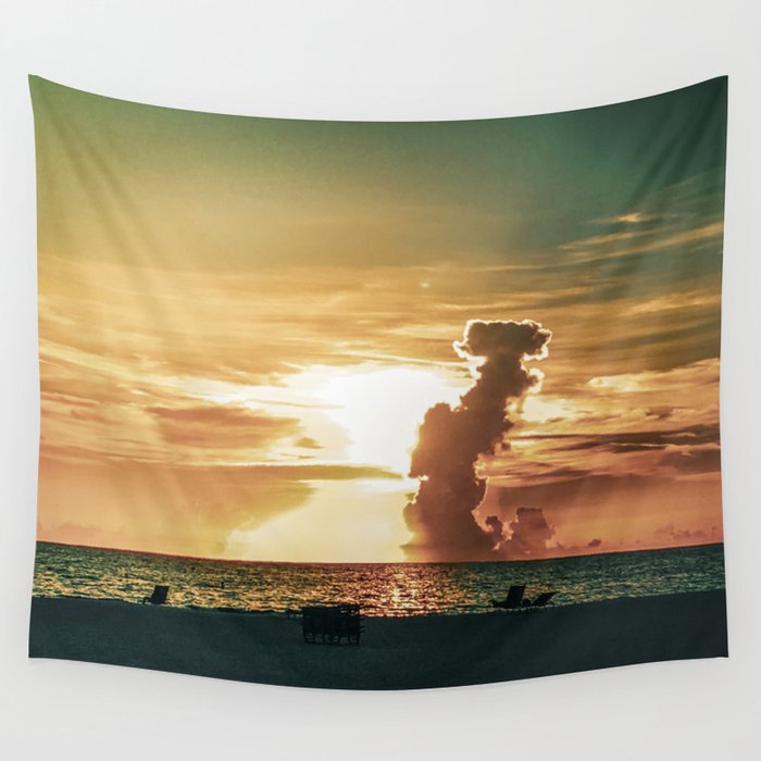 Sunset Beachy Vibe Wall Tapestry