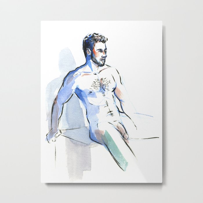 JESSE, Nude Male by Frank-Joseph Metal Print