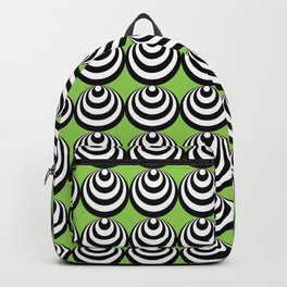 Crazy Circles Green Backpack