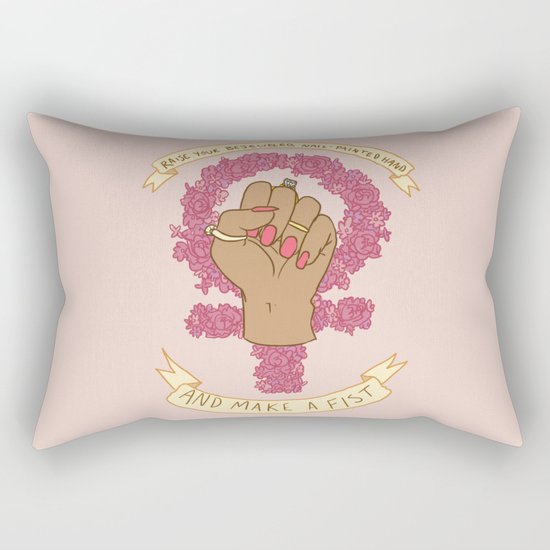 Femme Is Not Fragile Rectangular Pillow