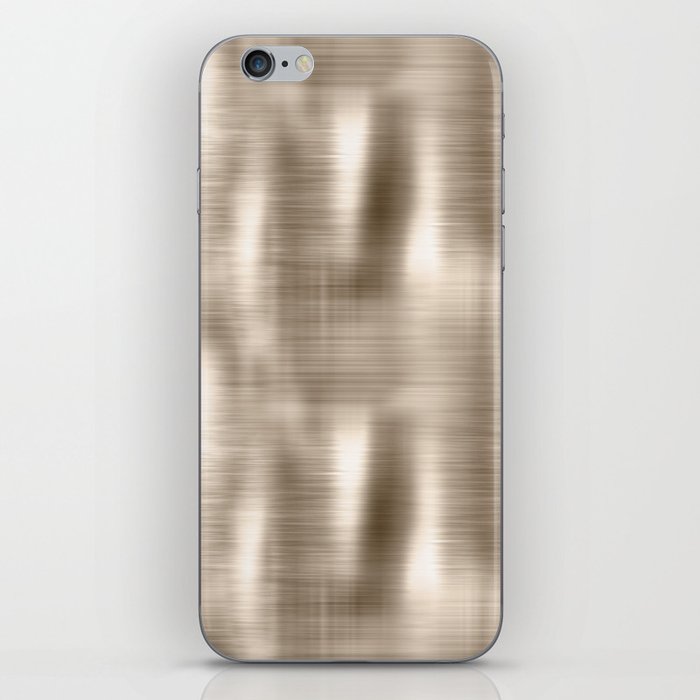 Light Gold Brushed Metallic Texture iPhone Skin