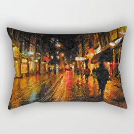 Golden Streets Rectangular Pillow