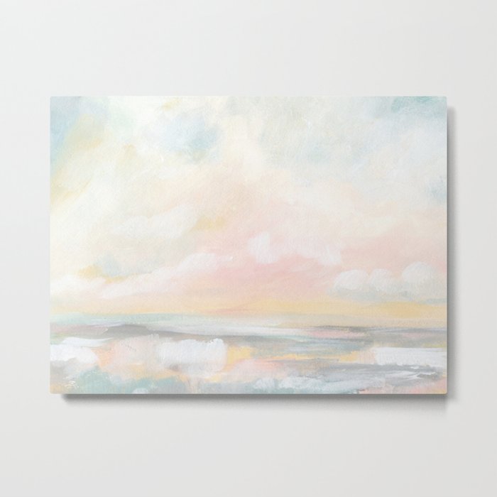Rebirth - Pastel Ocean Seascape Metal Print