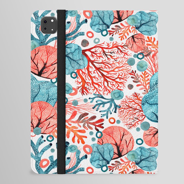 Coral Pattern iPad Folio Case