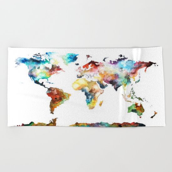 World map Beach Towel