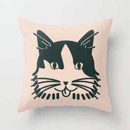 Minmo Cat Icon Throw Pillow