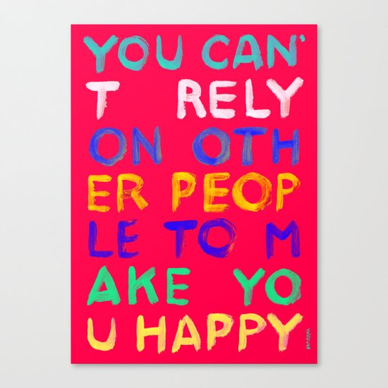 RELY / ABSOLUTELY HAPPY VERSION Canvas Print
