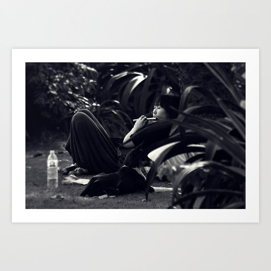 The flautist Art Print