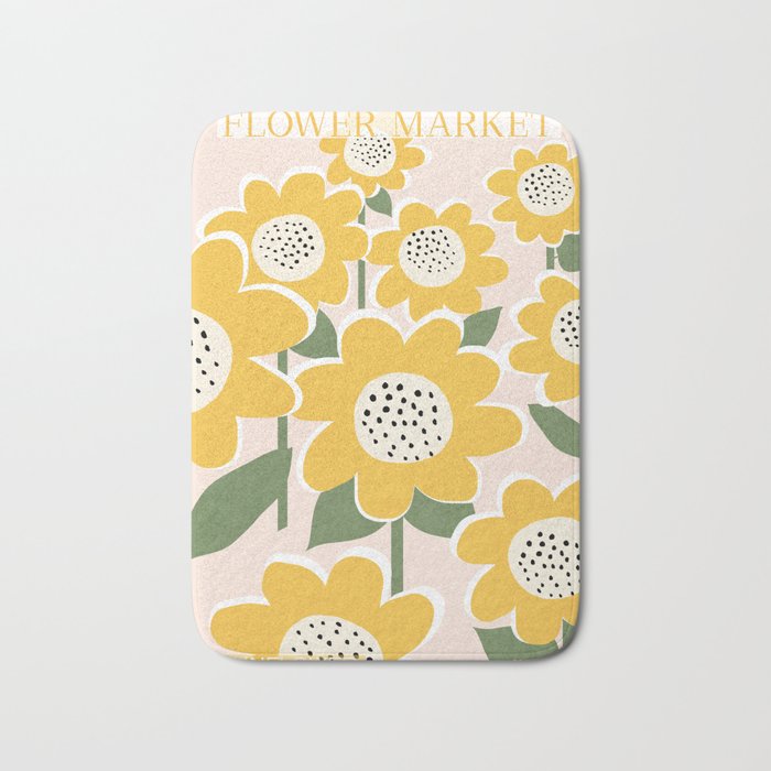 Flower Market - Sunflower #1 Bath Mat