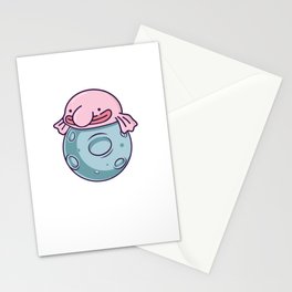 Funny Blobfish Ugly Animals Blobfish Moon Stationery Card
