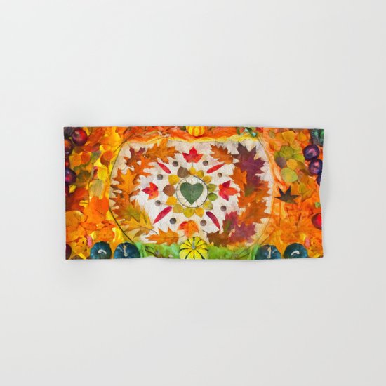 Autumn mandala Hand & Bath Towel