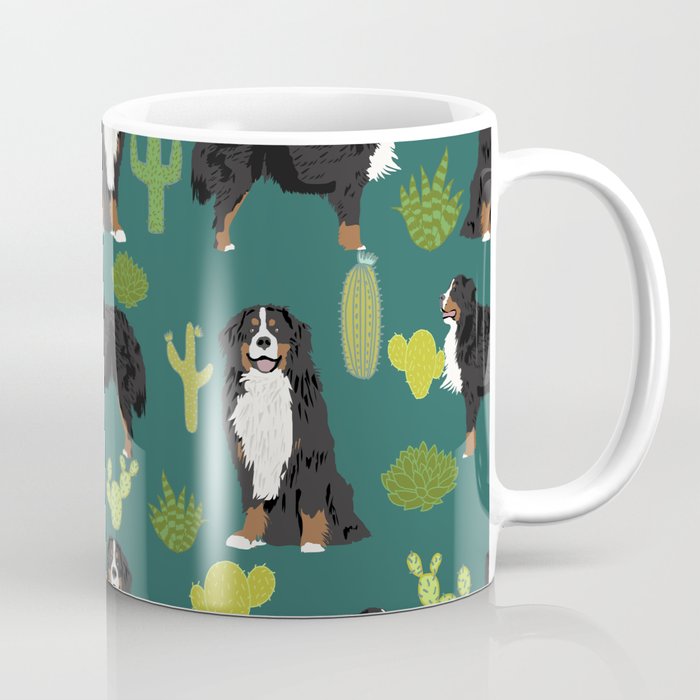 Bernese Moutnain Dog Cactus Print - bernese mountain dog, dog, cactus, arizona, desert Coffee Mug