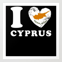 Cyprus I Love Cyprus Art Print