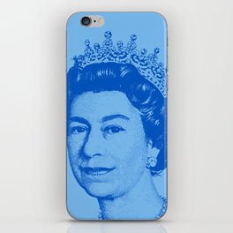 Queen Elizabeth Blue iPhone Skin