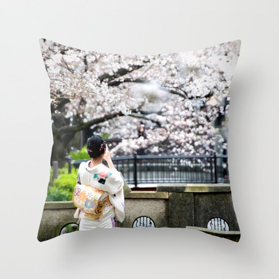 Kiyamachi Kimono, Kyoto Throw Pillow