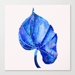 Polka Dot Begonia - Blue Canvas Print