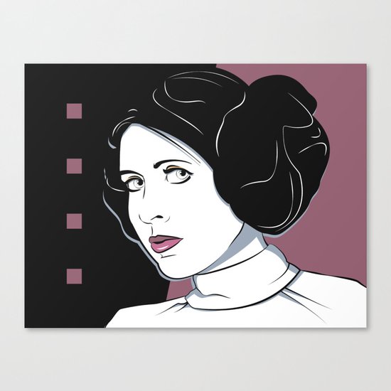 Princess Leia Pop Art Canvas Print