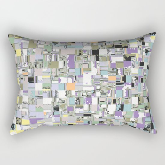 Chaotic Geometric Tiles Rectangular Pillow