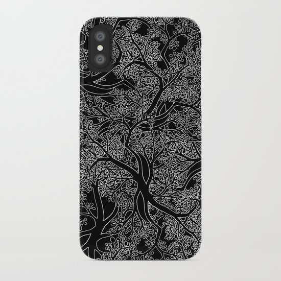 Tree Repeat Black iPhone Case