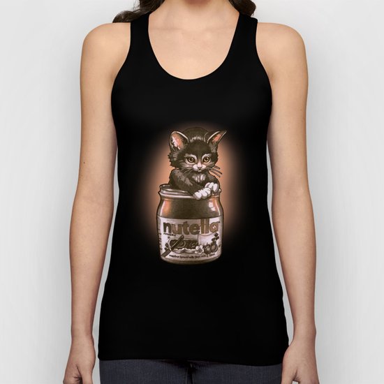 Kitten Loves Nutella Unisex Tank Top