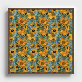 Van Gogh sunflowers forever Framed Canvas