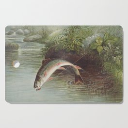 Leaping Brook Trout Cutting Board