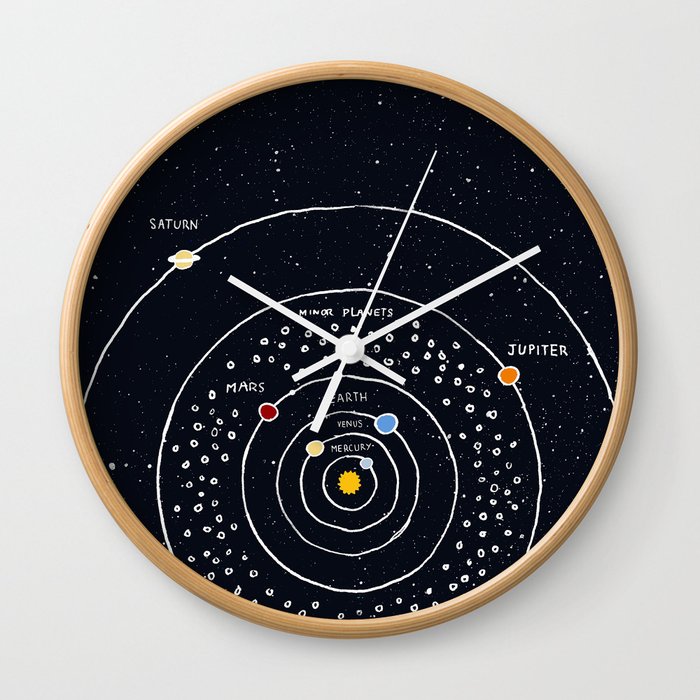 Solar System Wall Clock By Thecasbah Society6
