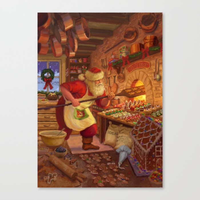 Santa's North Pole Bakery Canvas Print