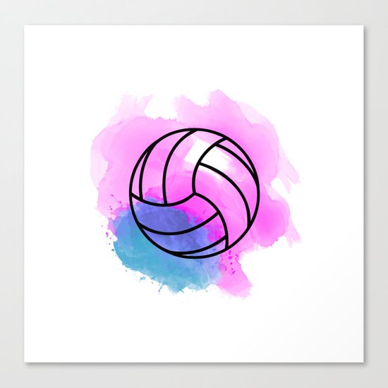 Volleyball Watercolor Canvas Print by josericardo | Society6