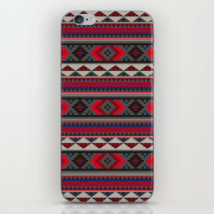 Navajo blanket pattern- red iPhone Skin